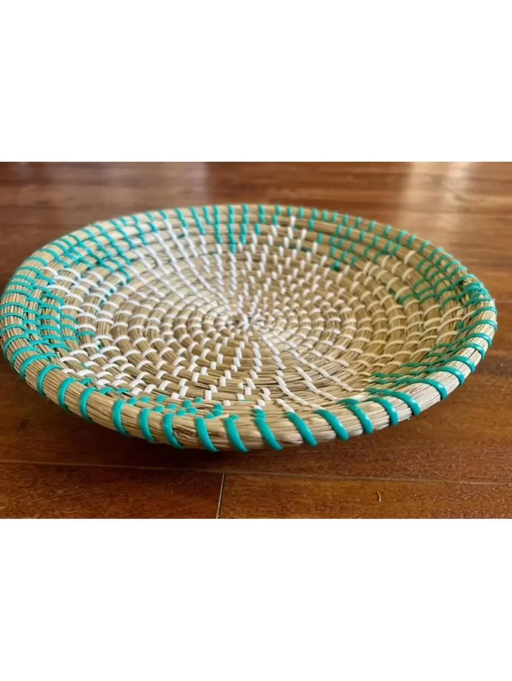 Handwoven Decorative Round Basket Tray